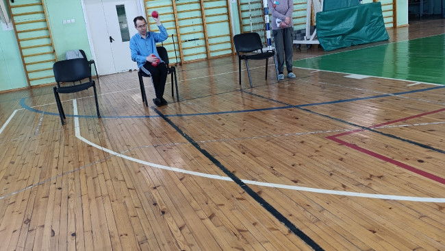 Очередная тренировка по паралимпийской игре Бочча в Вытегре